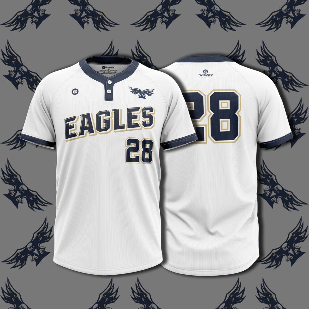 Eagles baseball Jersey Front and Back with backgroudn