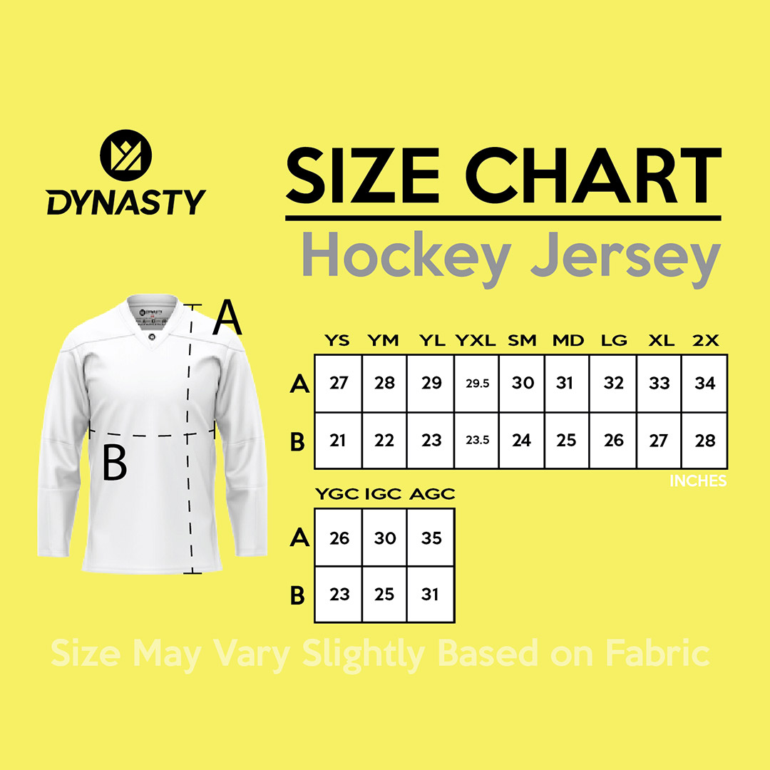 Dynasty Hockey Jersey Size Chart