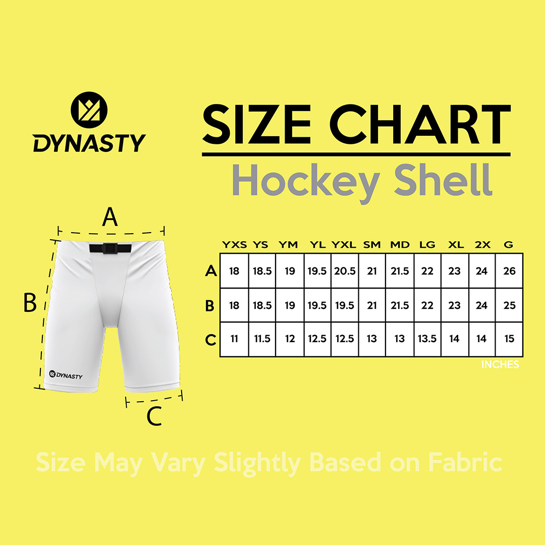 Dynasty Hockey Shell Size Chart
