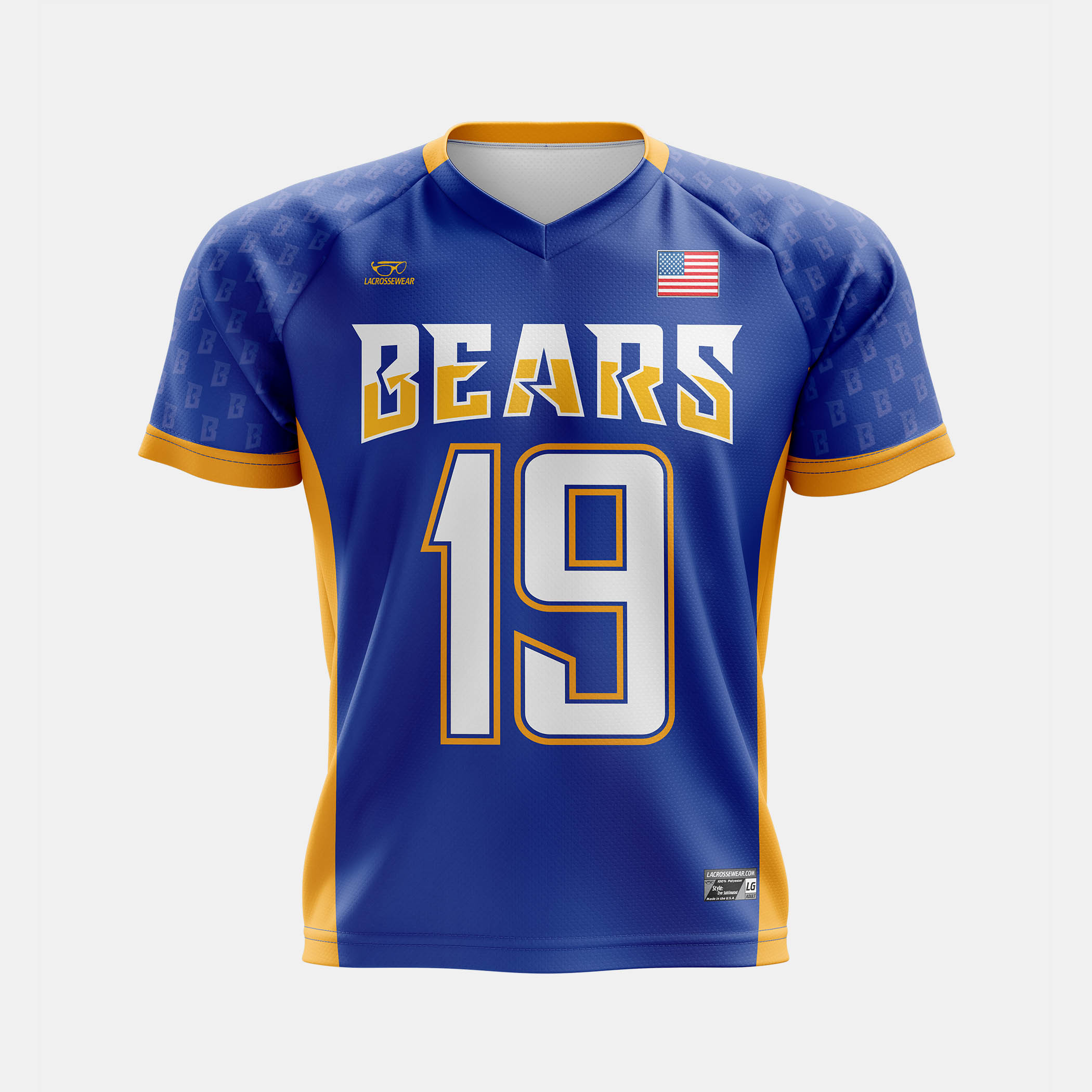 Bears Lax Jersey Mock Front View