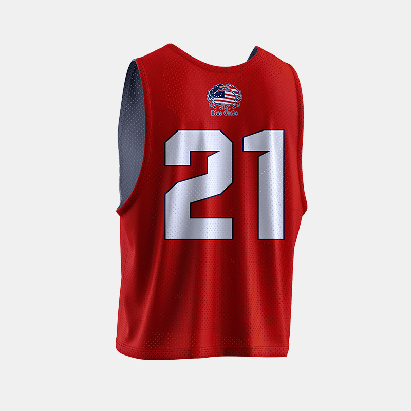 Crabs Reversible Pinnie Front Back VLC Red