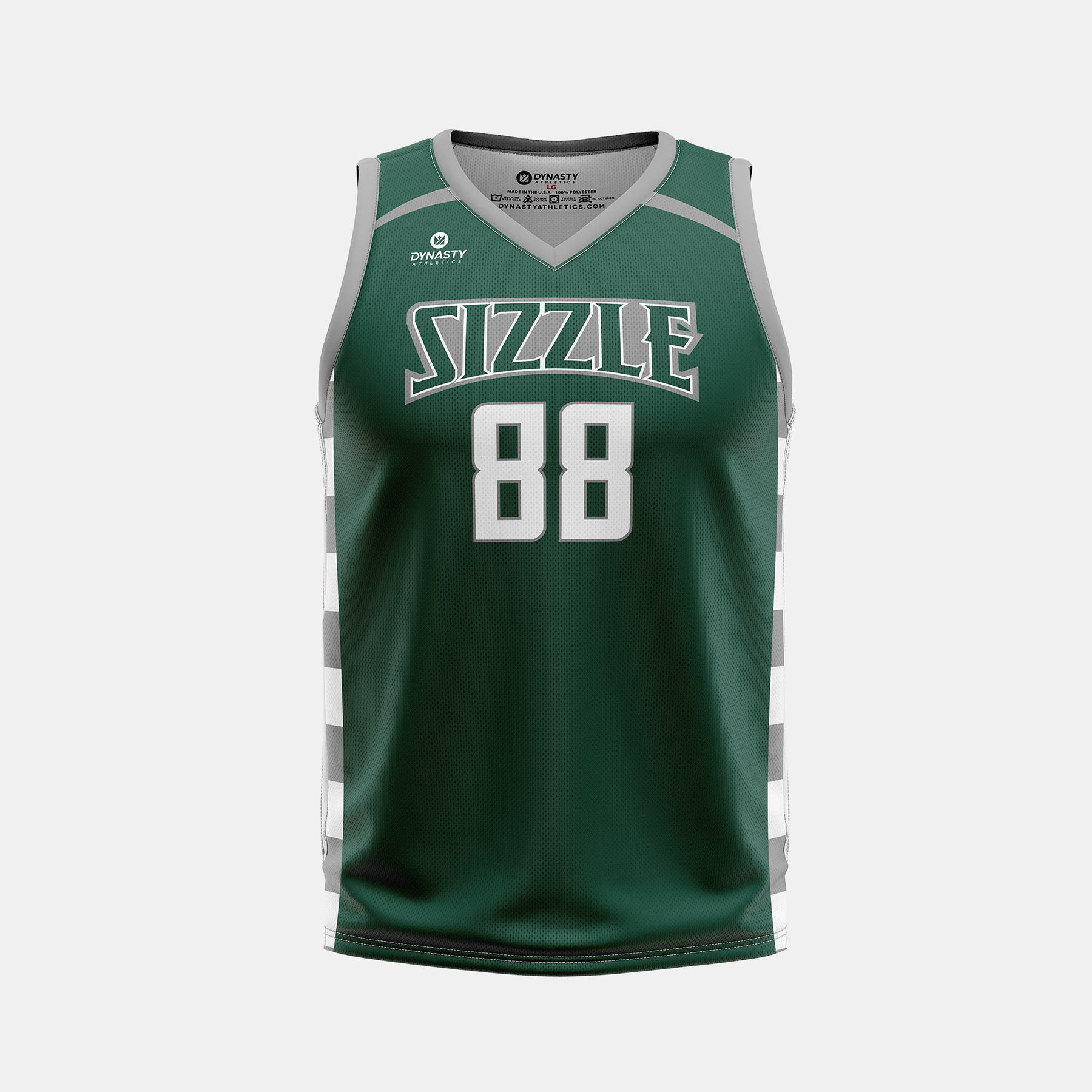 Dynasty Athletics Sizzle VNeck Basketball Jersey Home Front