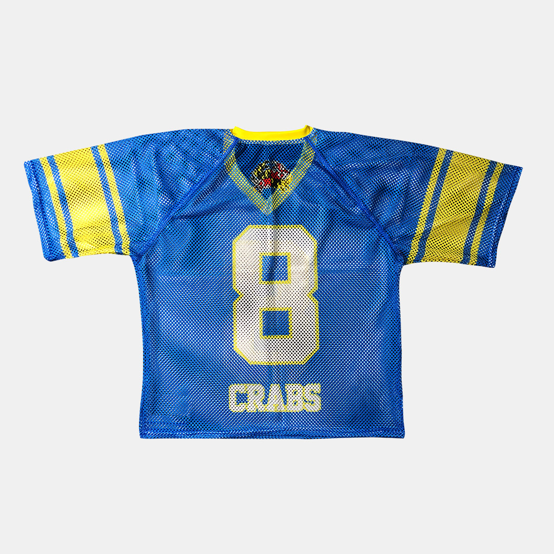 Lacrossewear Sublimated Port Hole Jersey Crabs Blue Back