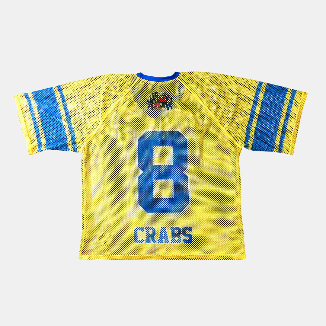 Lacrossewear Sublimated Port Hole Jersey Crabs Yellow Back